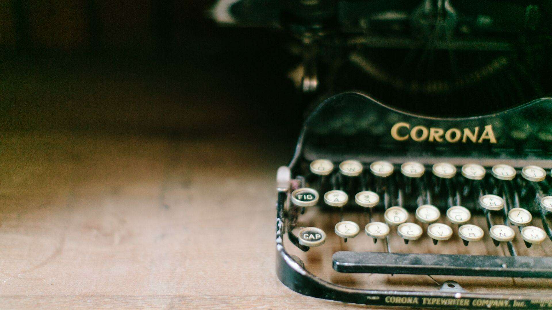 Old Vintage Typewriter on a Desk